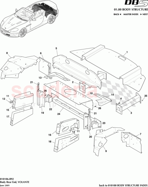 Part Diagram for Aston Martin 9G43-24442-AA