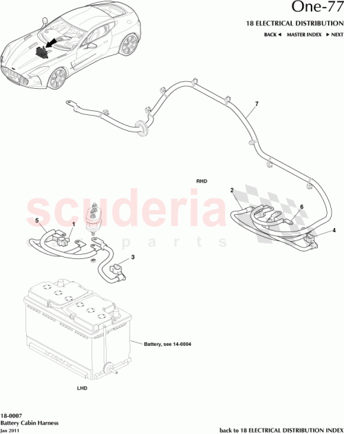 Part Diagram for Aston Martin AY93-14305-BA
