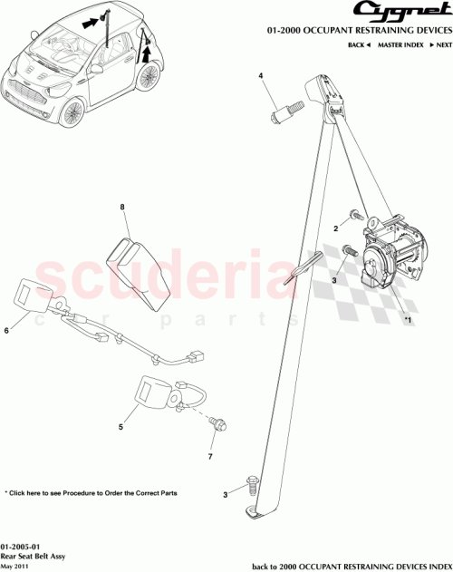 Part Diagram for Aston Martin 73360-74061-C0