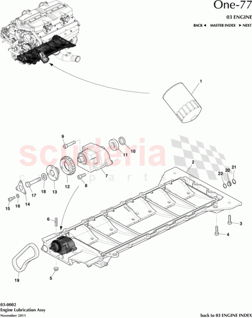 Part Diagram for Aston Martin AY93-6714-AA
