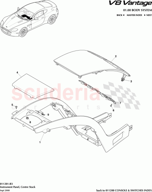 Part Diagram for Aston Martin 6G33-55210-AAW