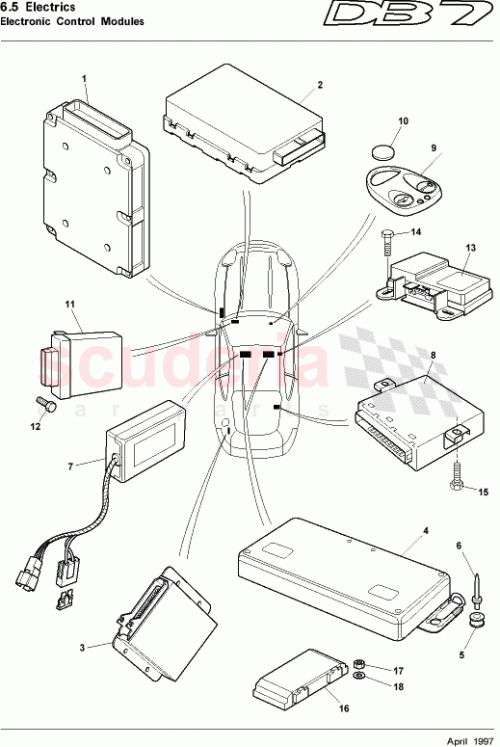Part Diagram for Aston Martin 91345