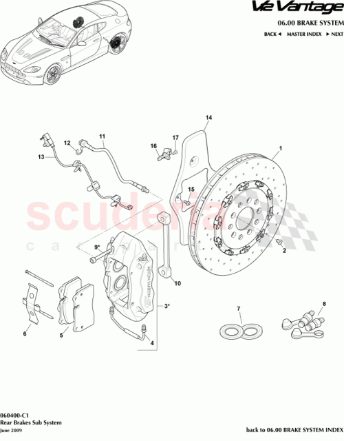 Part Diagram for Aston Martin AD23-2C464-AB