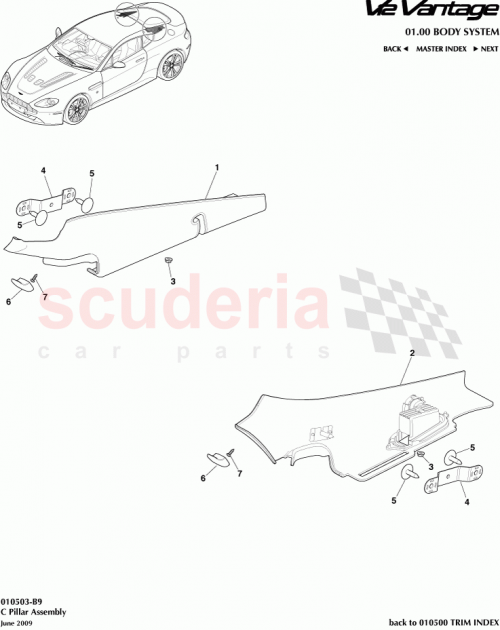 Part Diagram for Aston Martin 8G33-68270-ABW