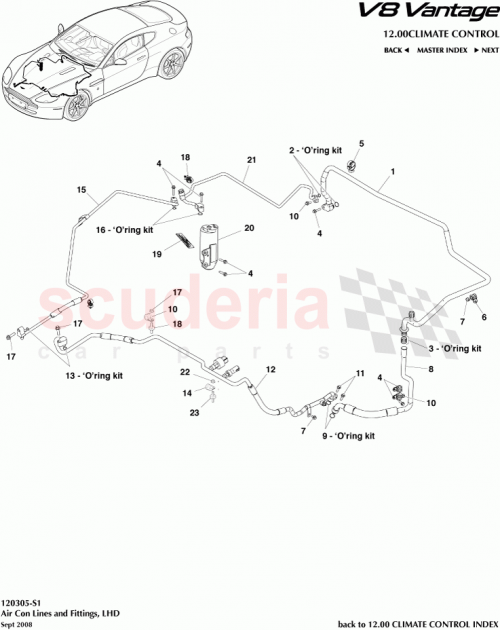 Part Diagram for Aston Martin HG33-19D719-AA