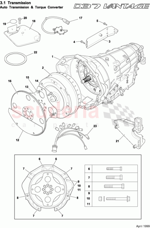 Part Diagram for Aston Martin 697779