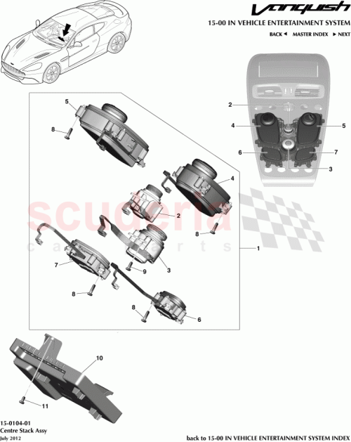 Part Diagram for Aston Martin DD33-13D734-GD