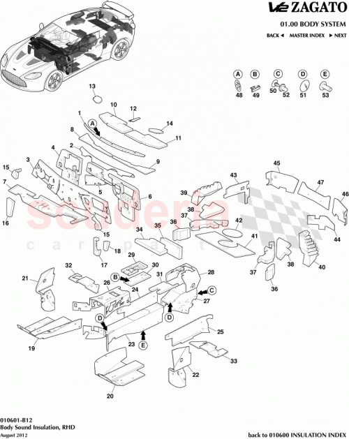 Part Diagram for Aston Martin DD33-015A22-AG