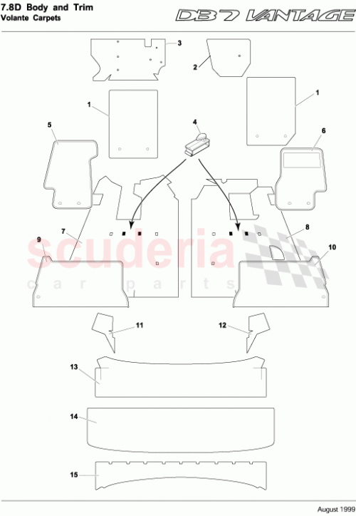 Part Diagram for Aston Martin 83-110658-BAW