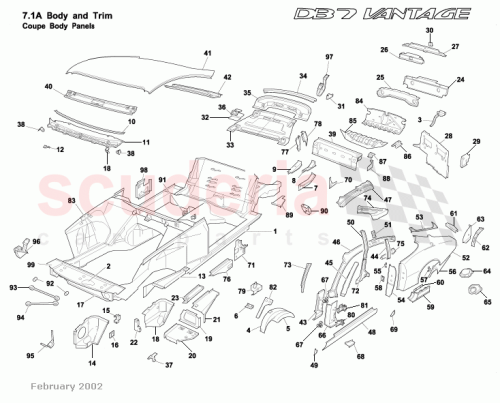 Part Diagram for Aston Martin 65124871AA
