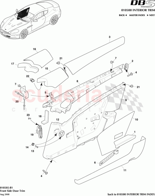 Part Diagram for Aston Martin 9D33-23928-AAW