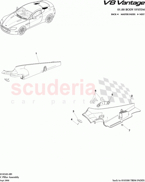 Part Diagram for Aston Martin 6G33-N20A63-AB
