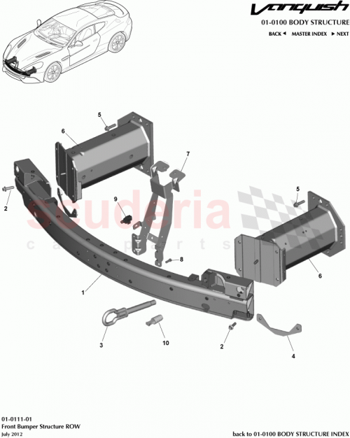 Part Diagram for Aston Martin CD33-17B804-AC