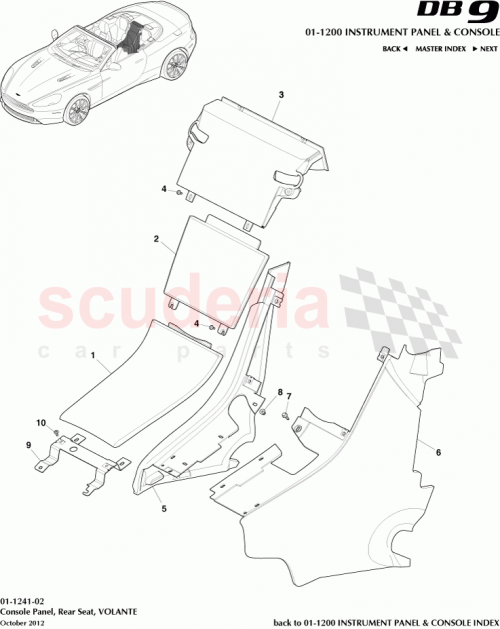 Part Diagram for Aston Martin CG43-L045C62-AAW