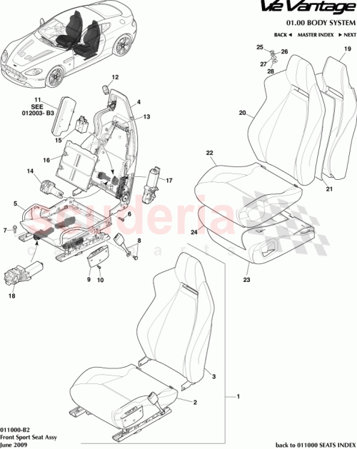 Part Diagram for Aston Martin AD23-64572-BAW