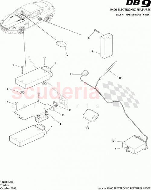Part Diagram for Aston Martin 4G43-19G311-AE