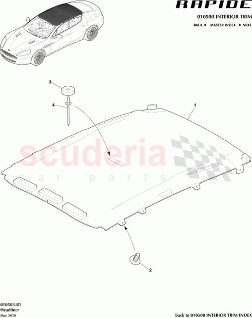 Part Diagram for Aston Martin AD43C045F70AB