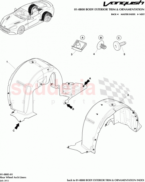 Part Diagram for Aston Martin CD33-54279D22-AG