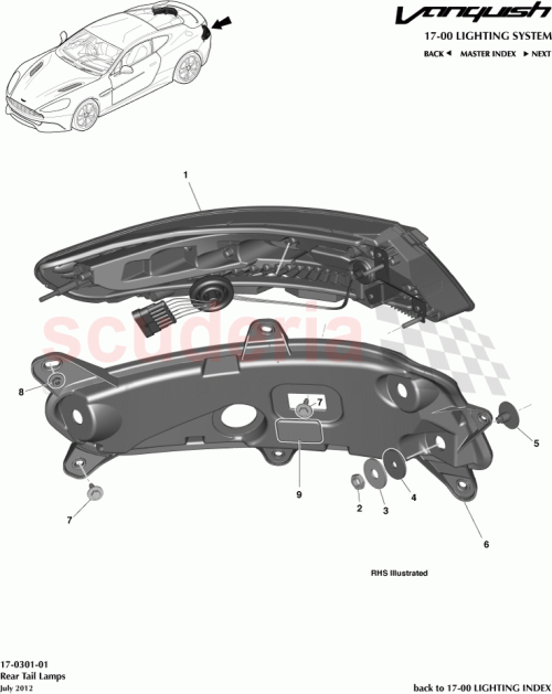 Part Diagram for Aston Martin CD33-13A602-AC