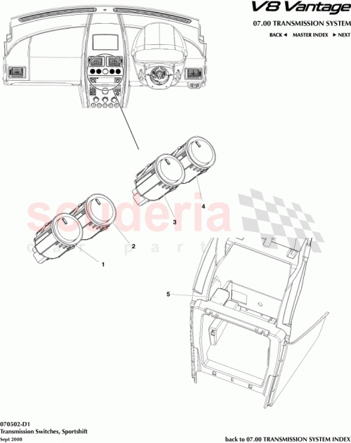 Part Diagram for Aston Martin 6G33-7Z156-BB