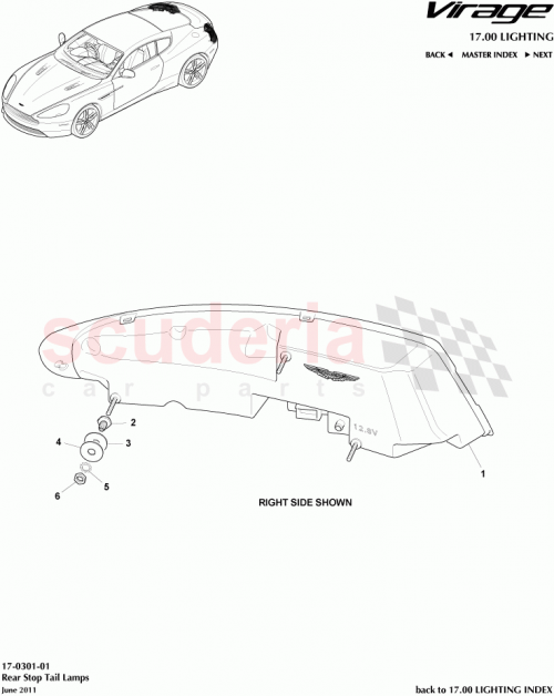 Part Diagram for Aston Martin 8G4315A303BA