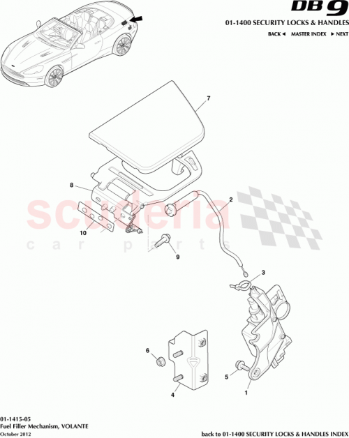 Part Diagram for Aston Martin BG43-L405B96-BC