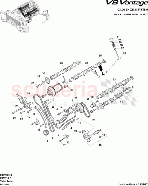 Part Diagram for Aston Martin 9G33-6500-AMA