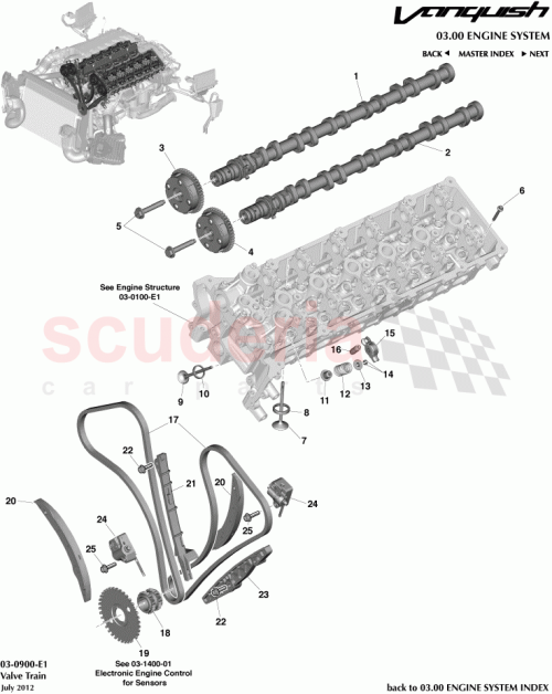 Part Diagram for Aston Martin CD33-6C525-AB