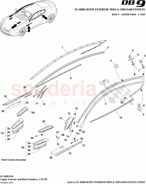 Part Diagram for Aston Martin CG43-16C693-BB