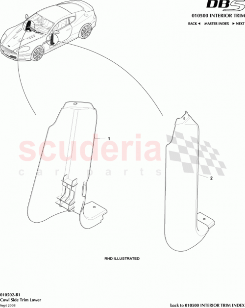 Part Diagram for Aston Martin 8D33-02348-AAW