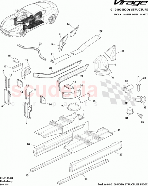 Part Diagram for Aston Martin AG33-10095-AA