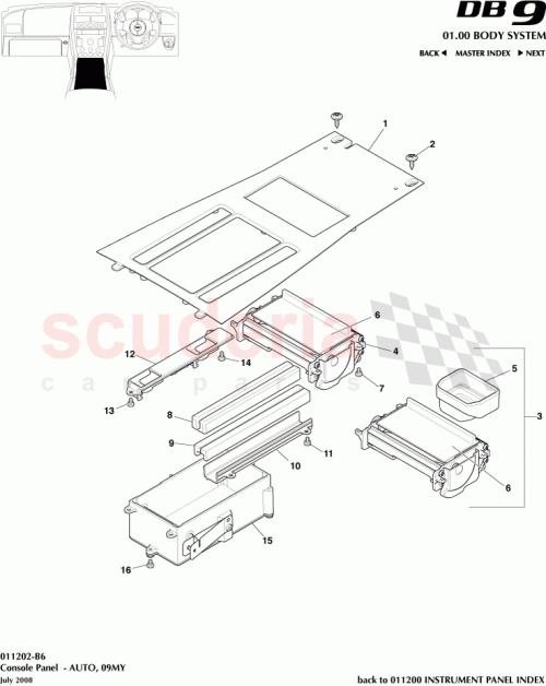 Part Diagram for Aston Martin 6G33-045A67-GB