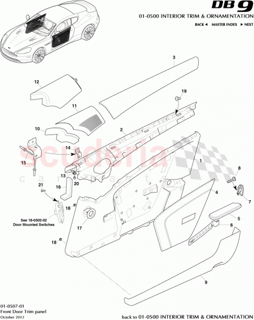 Part Diagram for Aston Martin 8D33-237A76-ABW