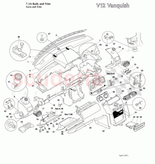 Part Diagram for Aston Martin 5R13-C04350-ABW