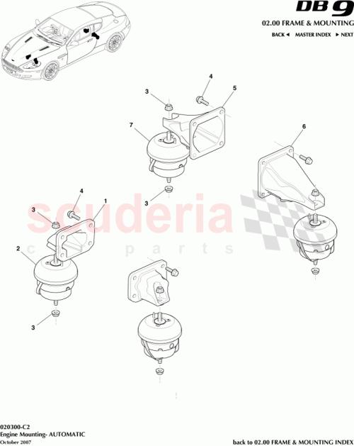 Part Diagram for Aston Martin 4G43-6068-CA