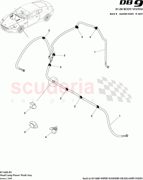 Part Diagram for Aston Martin 4G43-13C100-BA