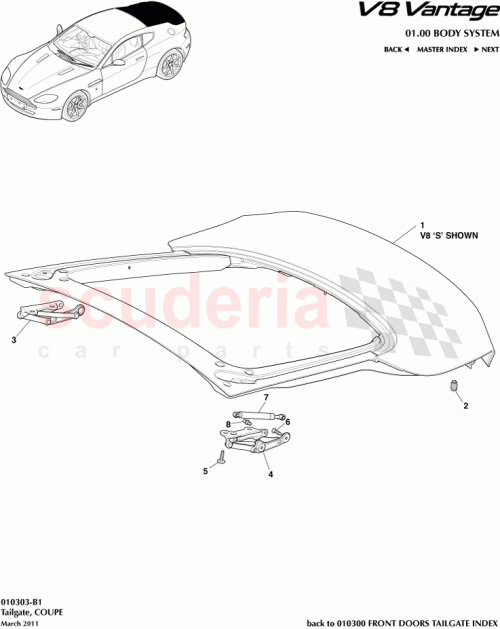 Part Diagram for Aston Martin 8G33-40110-AA