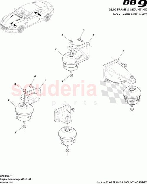 Part Diagram for Aston Martin 9G43-6A003-AA