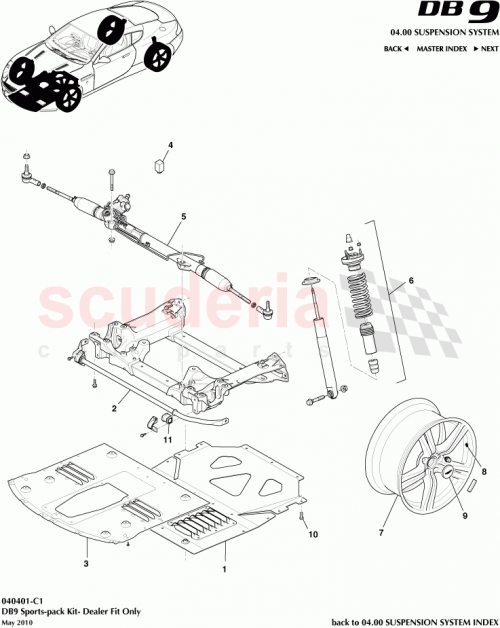 Part Diagram for Aston Martin 702973