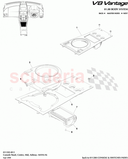 Part Diagram for Aston Martin 6G33-045A67-RA