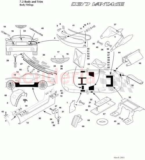 Part Diagram for Aston Martin 703076