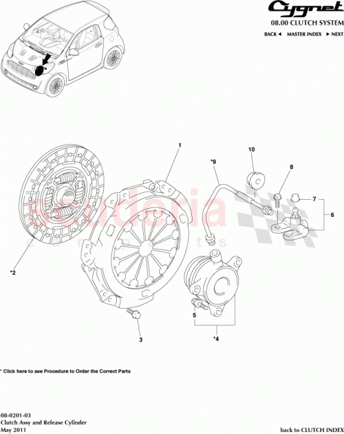 Part Diagram for Aston Martin 90119-08C91
