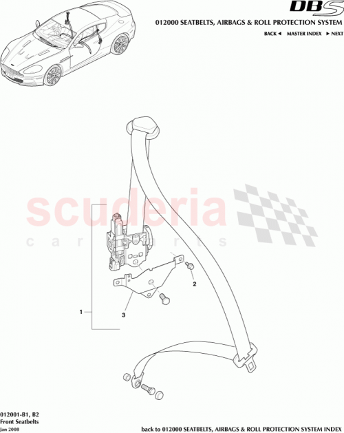 Part Diagram for Aston Martin 8D33-611B70-FBW