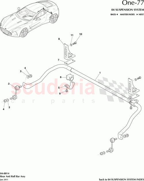 Part Diagram for Aston Martin 12023-12-1068-AB