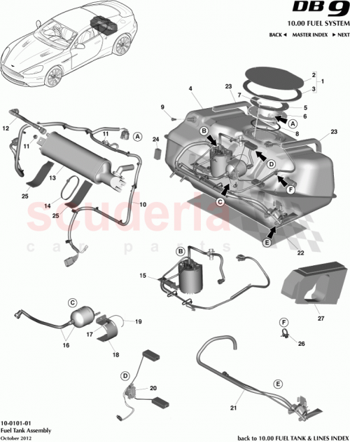 Part Diagram for Aston Martin W520101