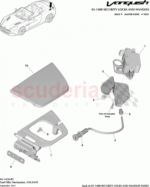 Part Diagram for Aston Martin ED33-L405A02-AB