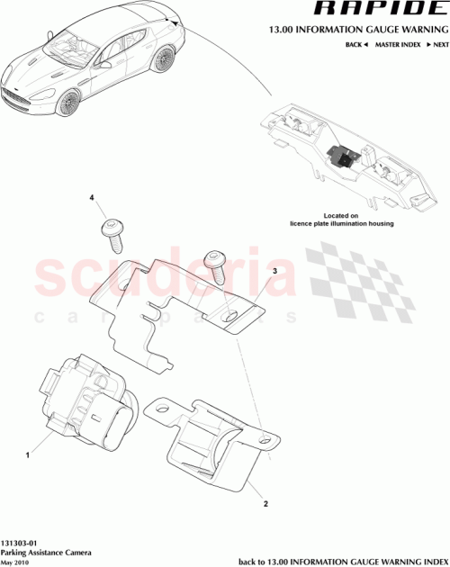 Part Diagram for Aston Martin CD43-19H494-AA