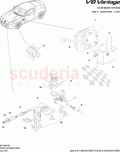 Part Diagram for Aston Martin 6G3351756A