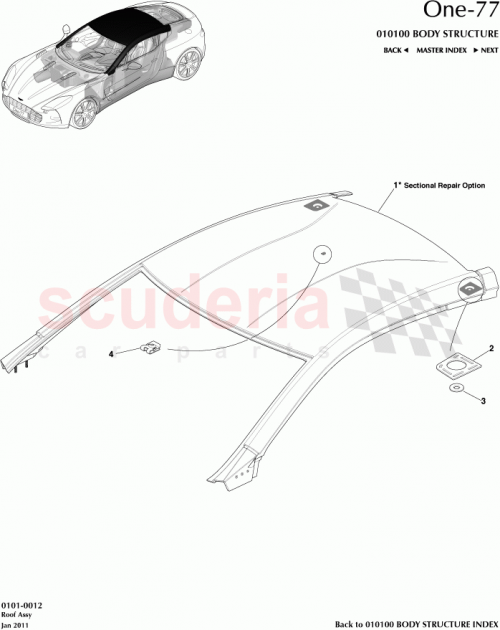 Part Diagram for Aston Martin 12023-05-1268-AA