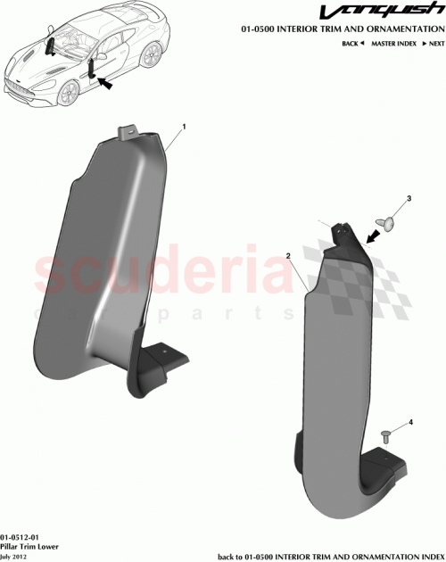 Part Diagram for Aston Martin CD33-02348-ABW